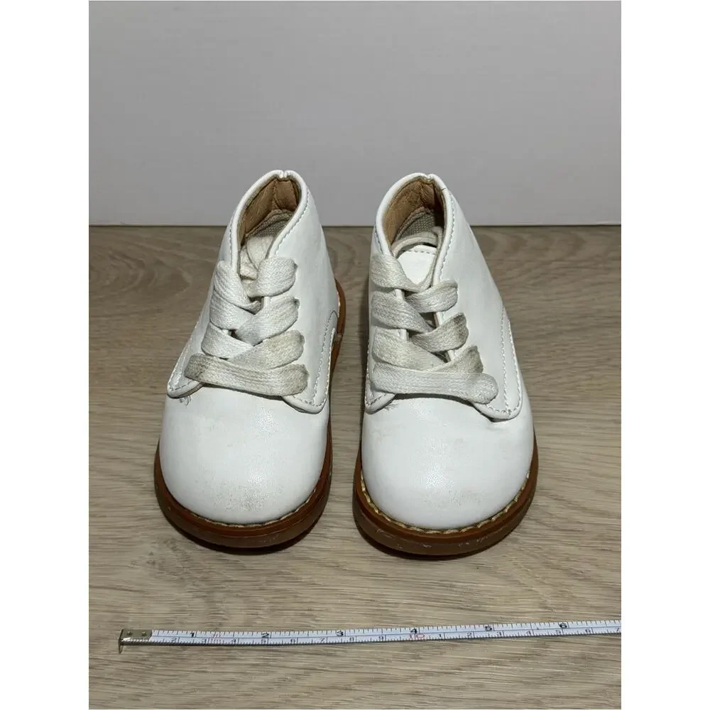 Toddler baby First Walker Oxford Booties Unisex Baby Toddler White Size 3.5 cute